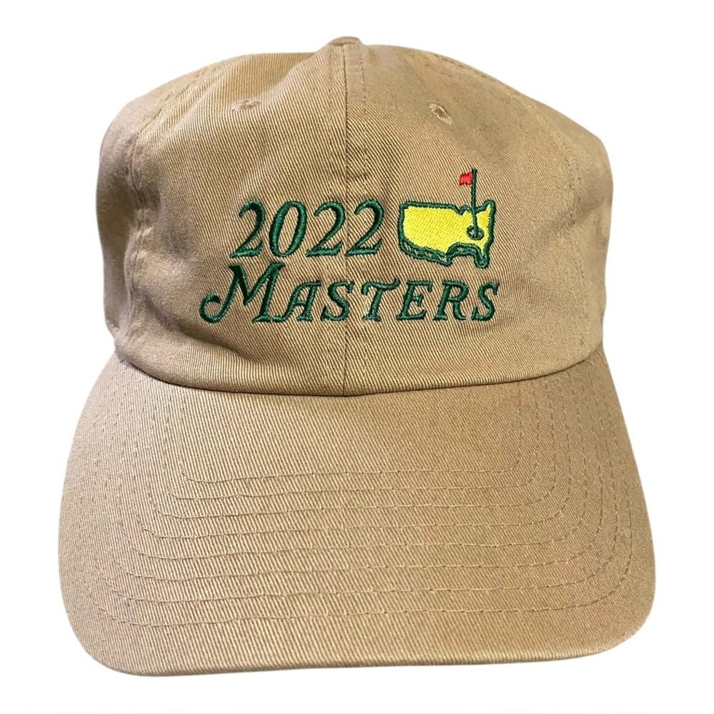 MASTERS Golf Hat 2022 Khaki 100% Cotton American Needle